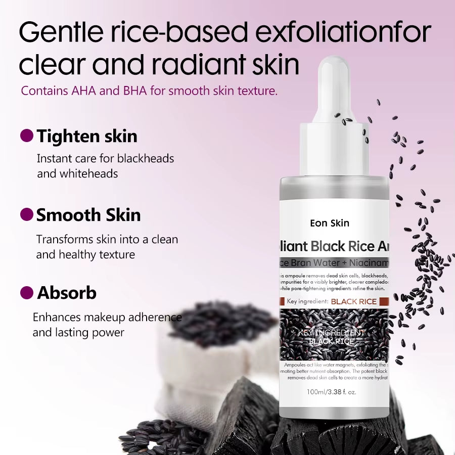 Peel Shot Glow White and Black Rice Ampoule Serum, a Gentle Exfoliating Face and Body Scrub for All Skin Types
