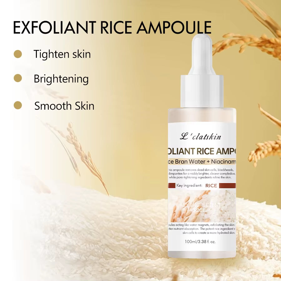 Peel Shot Glow White and Black Rice Ampoule Serum, a Gentle Exfoliating Face and Body Scrub for All Skin Types